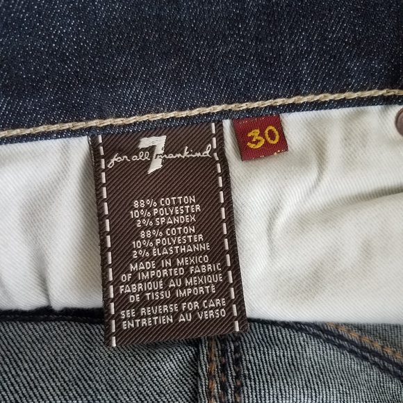 7 For All Mankind Slimmy Straight Leg Dark Jeans - Picture 5 of 5
